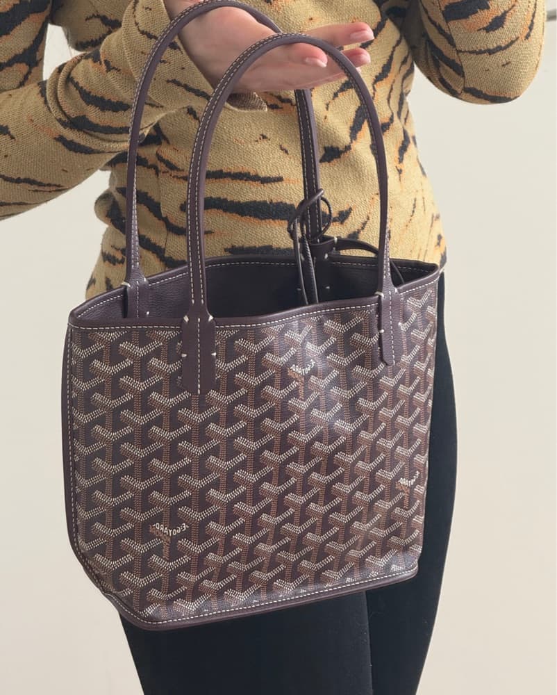 Authentic Goyard Mini Anjou Burgandy Bag - Image 6