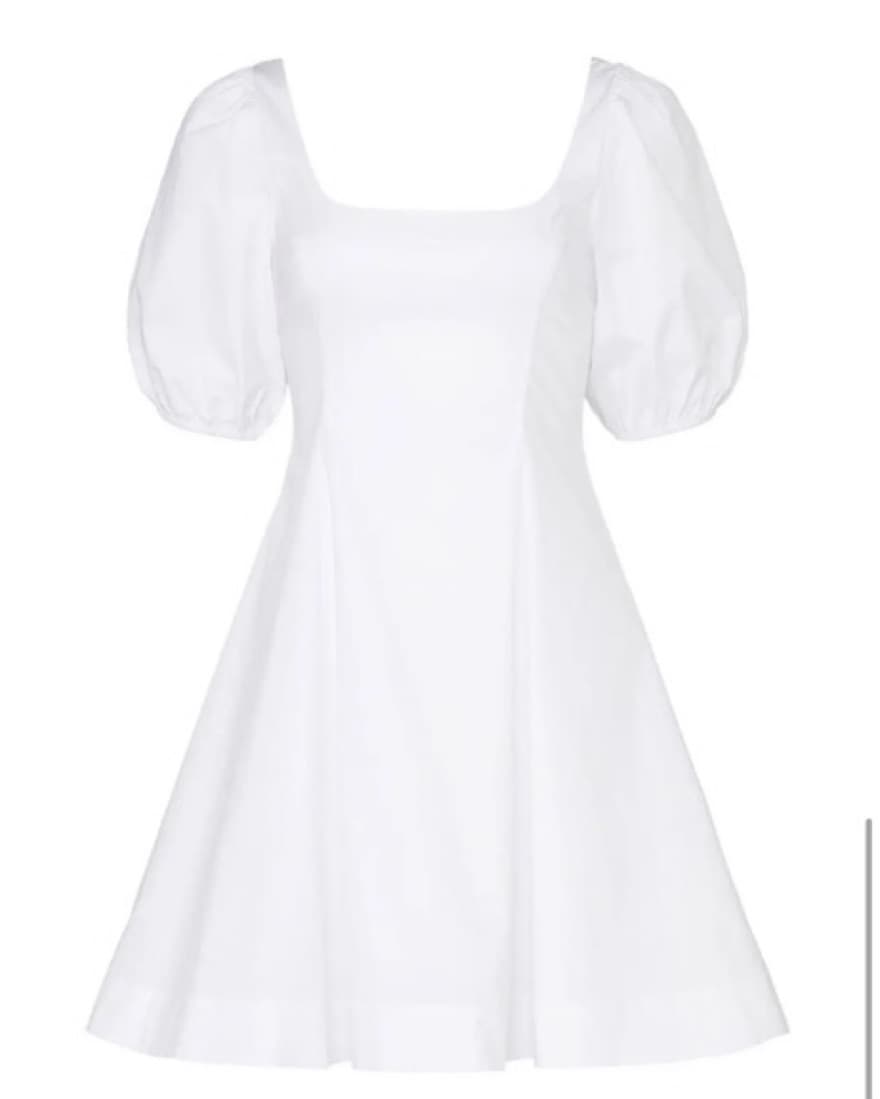 Staud White Mini Dress - Image 5