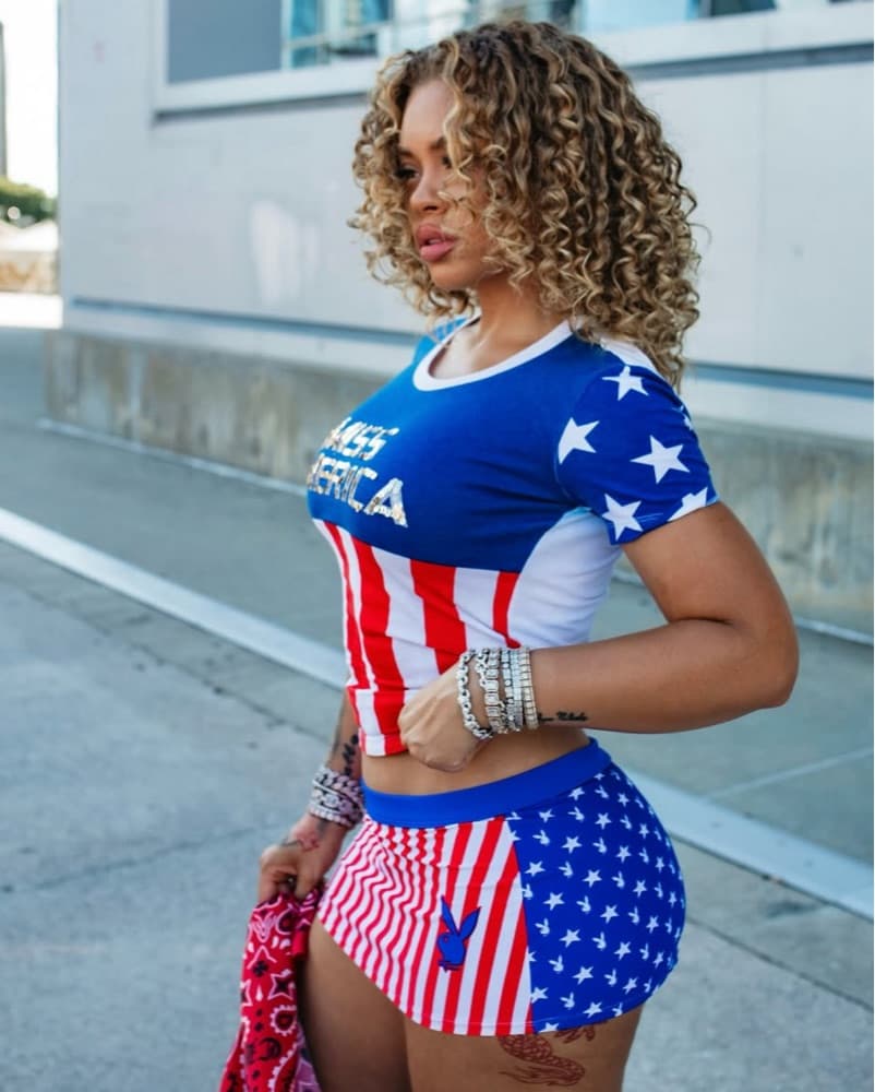 Patriotic Playboy Swim Skirt - Image 3