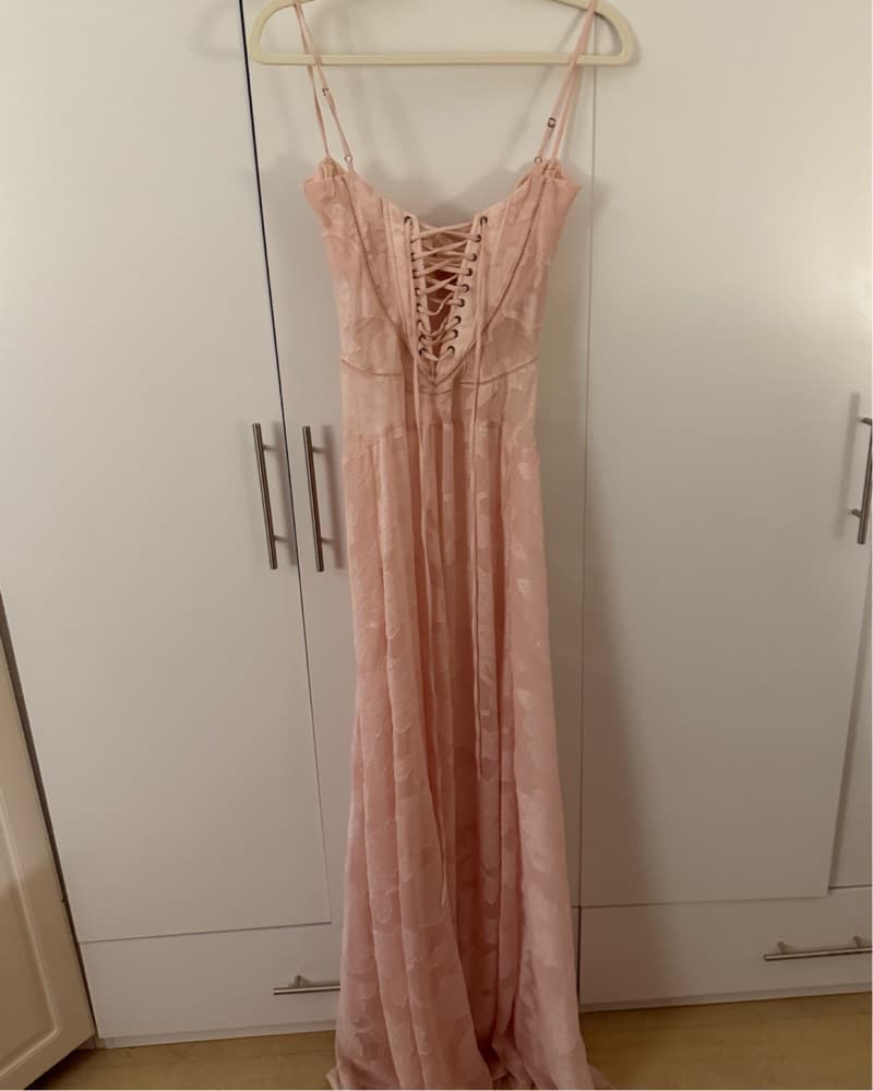 House Of CB Serene Soft Pink Maxi Dress - Image 6