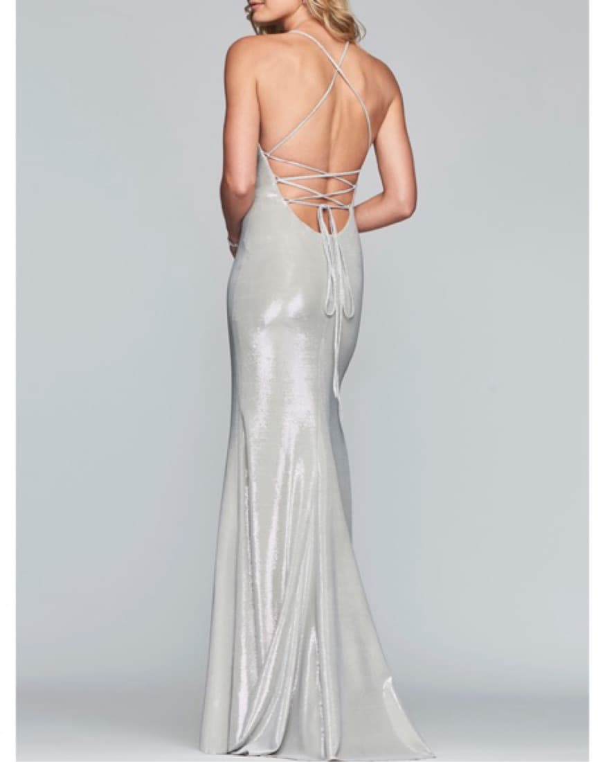 Backless Silver Gown - Image 3
