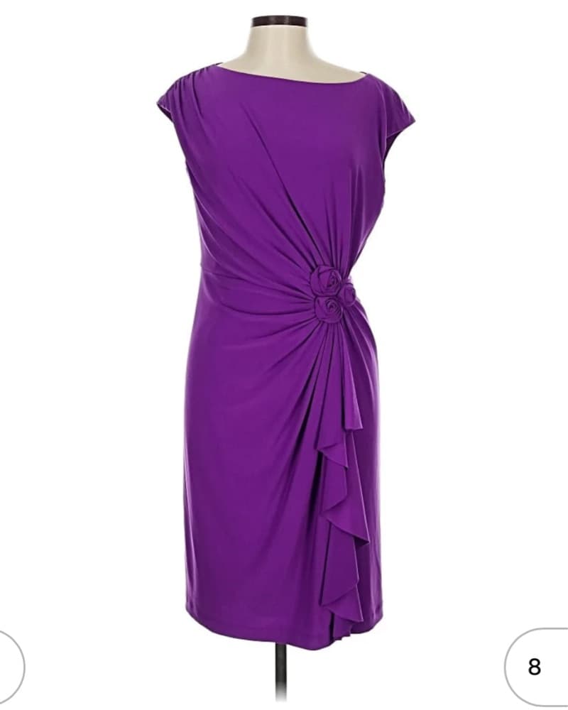 Elegant Magenta Midi Dress - Image 3