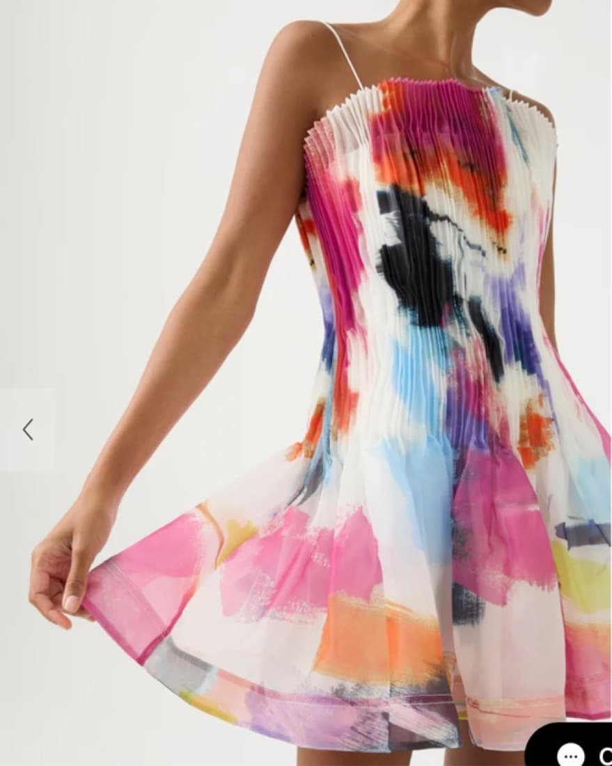 Aje Celestial Pleated Mini Dress - Image 1