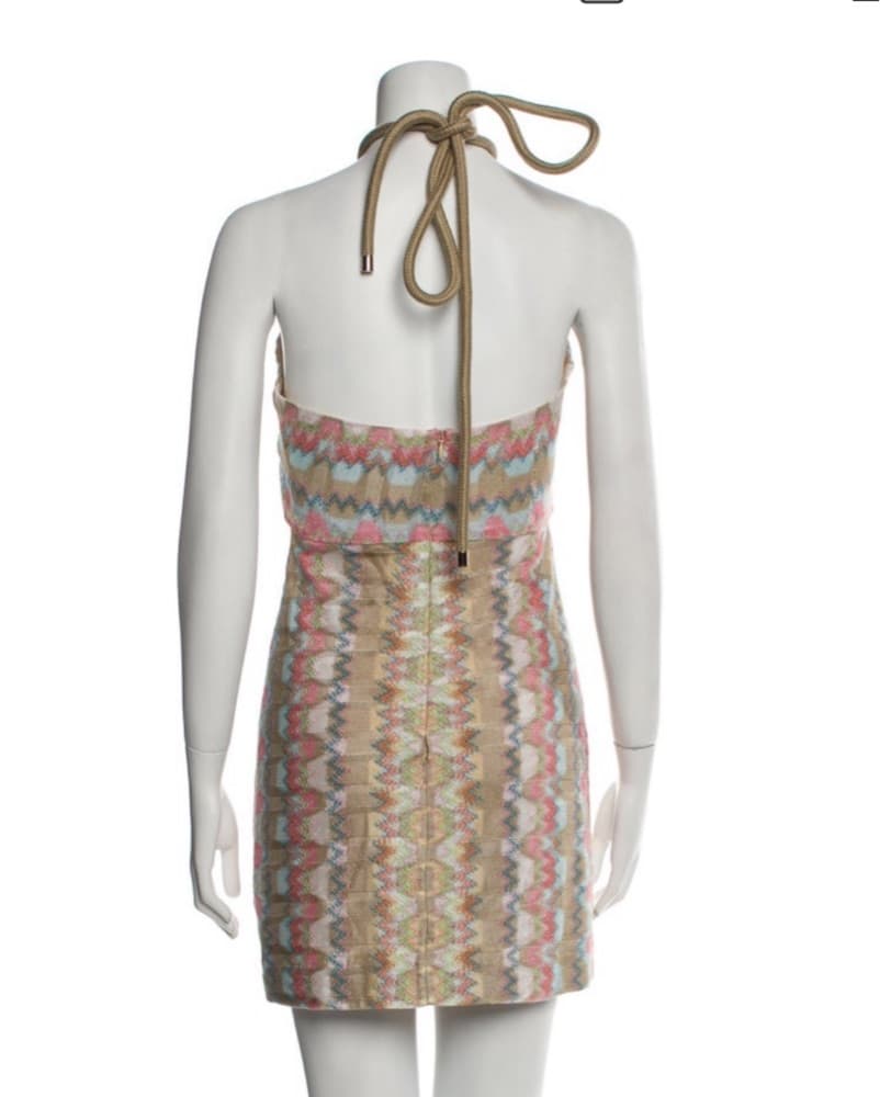 Alexis Printed Halter Tie Mini Dress  - Image 4
