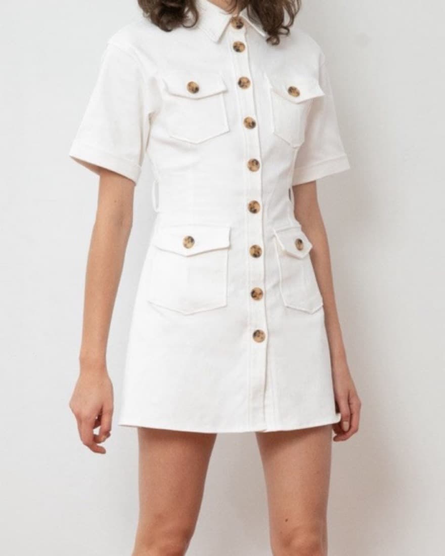 Pixie Market White Utility Dress - Image 1