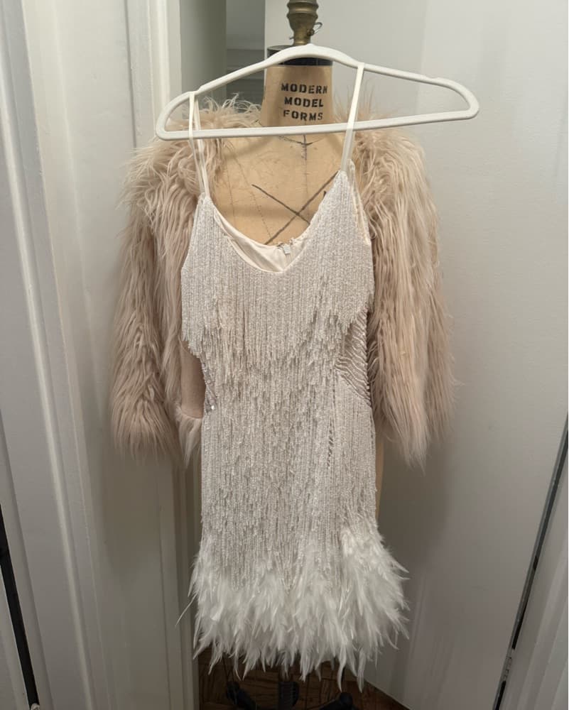 Nadine Meeabi White Fringe Dress -Lottie - Image 5