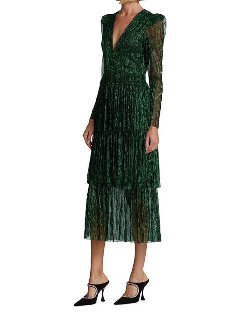 Sabina Musayev Carry Tiered Belted Dress - Image 4