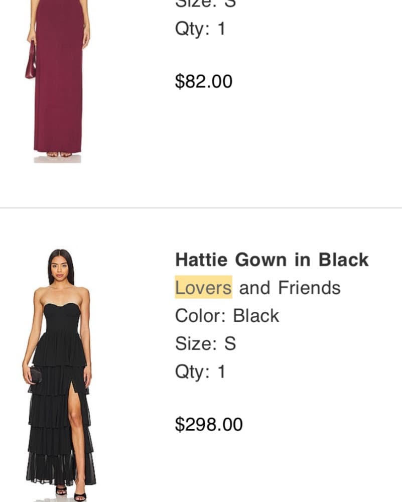 Lovers and Friends Black Revolve Gown - Image 3