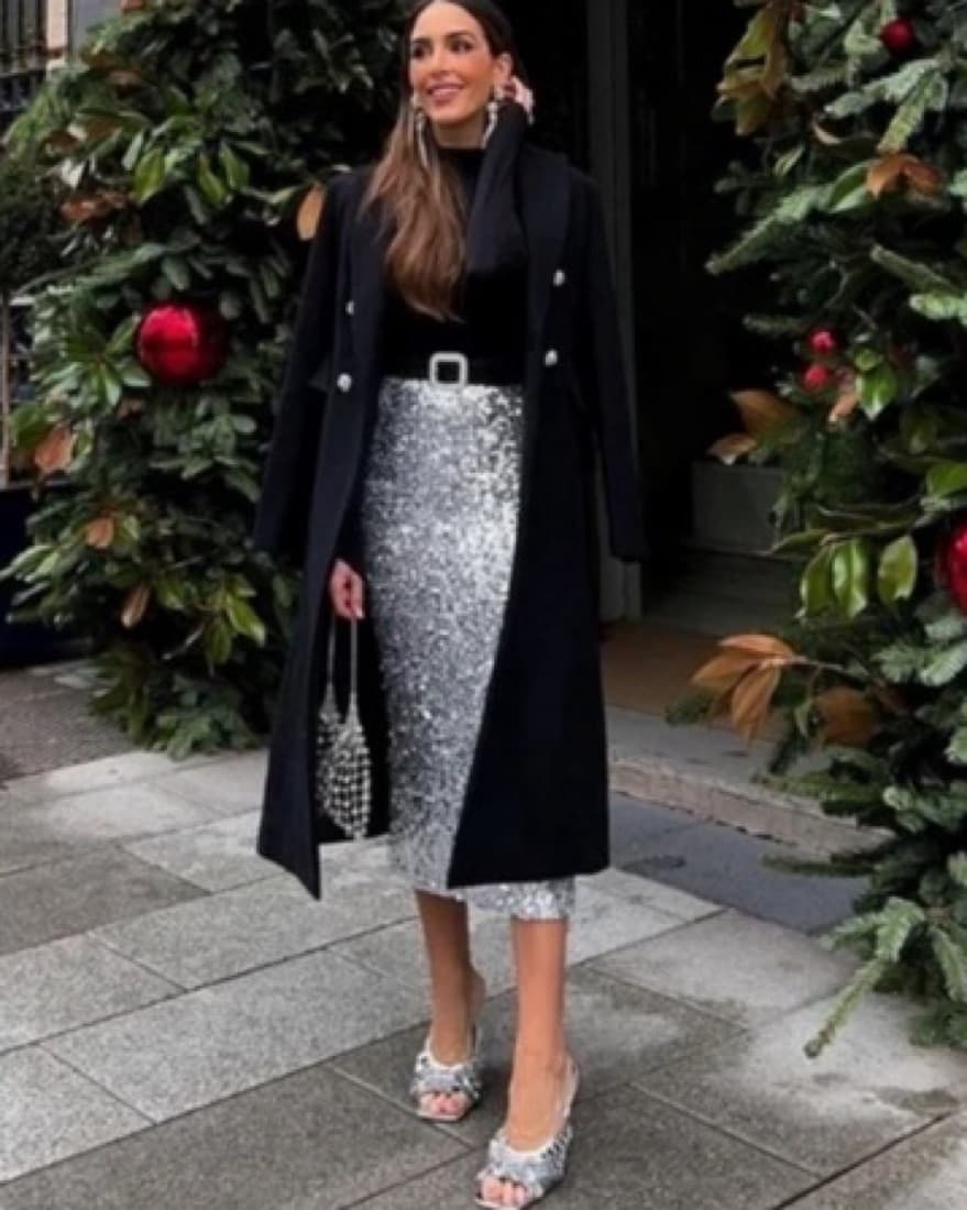 Sequin Midi Skirt - Image 1