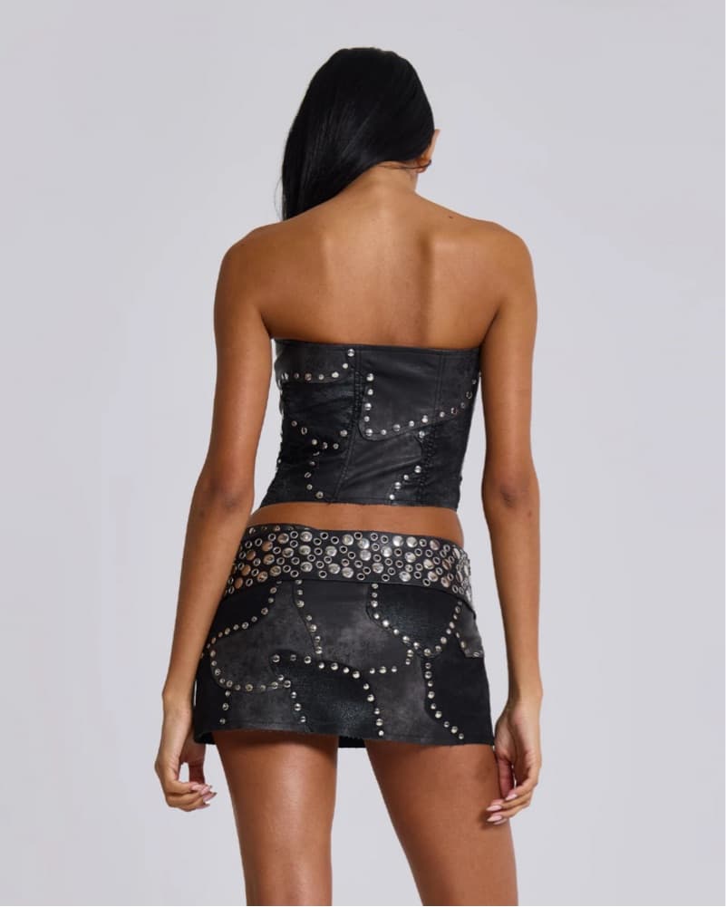 Jaded London Studded Mini Skirt - Image 2