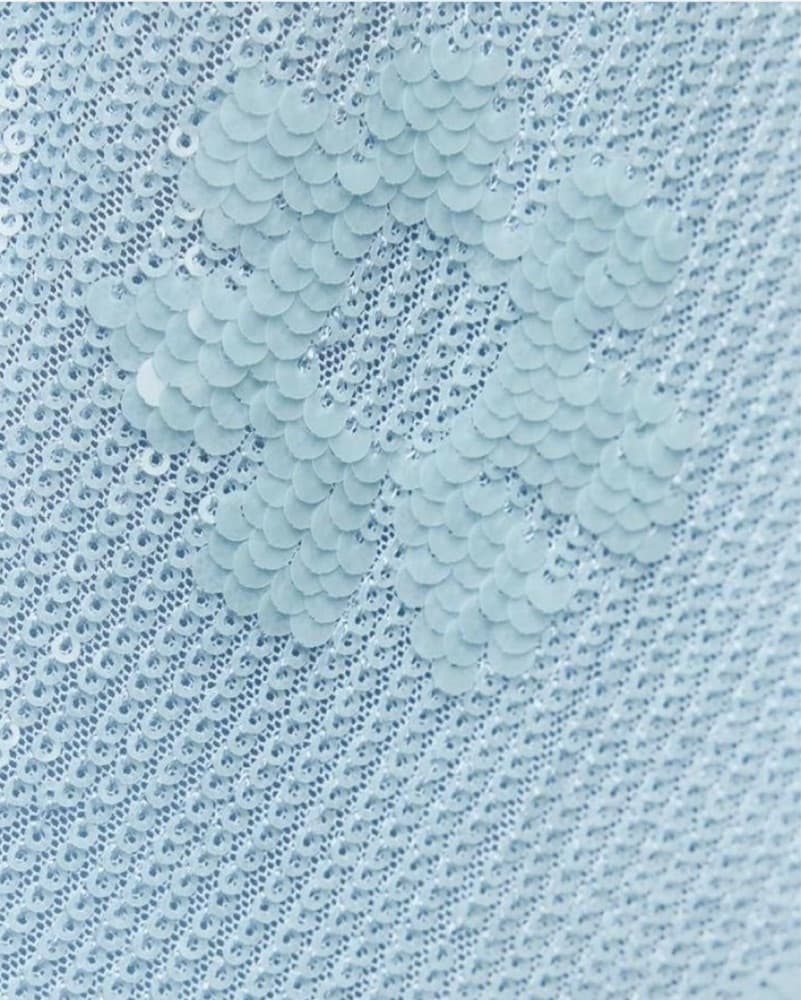 Zara Blue Sequin Ruffle Dress - Image 4