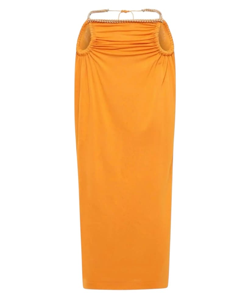 Dion Lee orange barball midi Skirt - Image 1