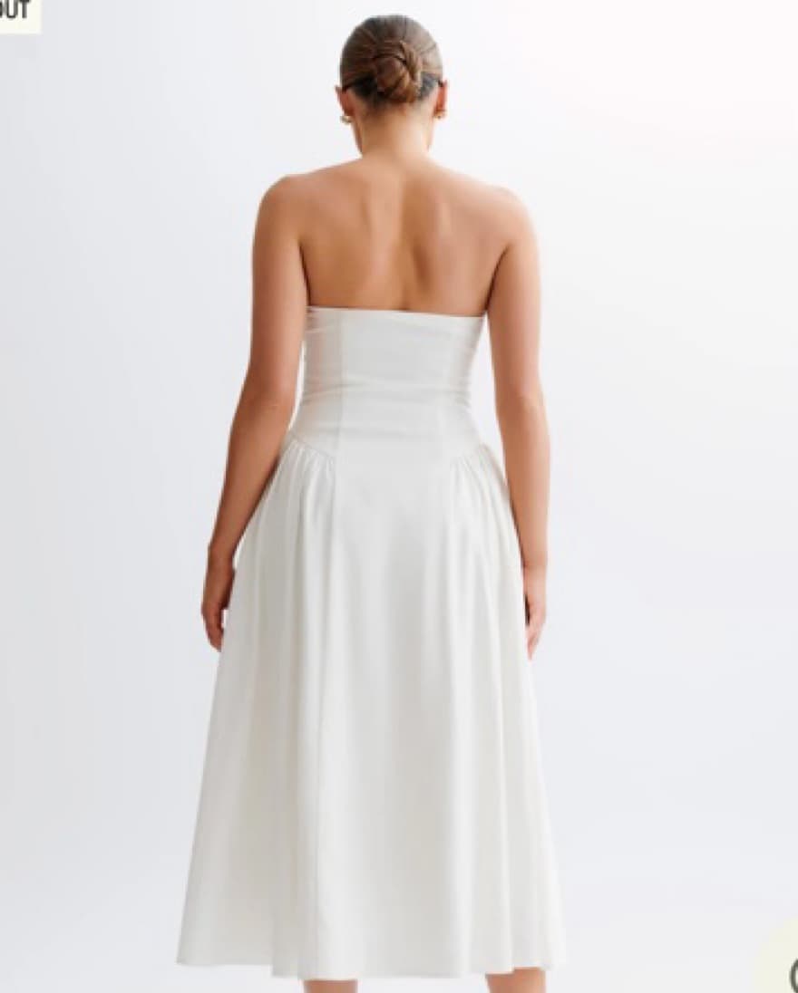 Meshki Carmele Cotton Gathered Midi Dres - Image 2