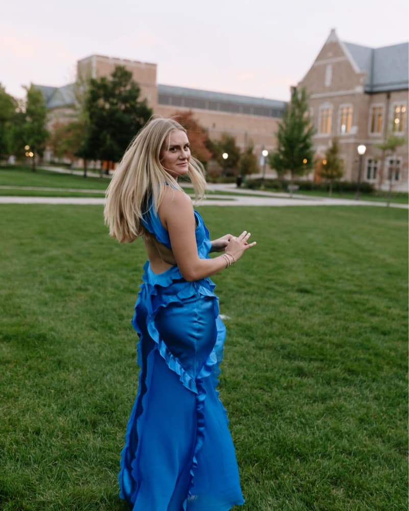 Cobalt Blue Ruffle ASOS dress - Image 4