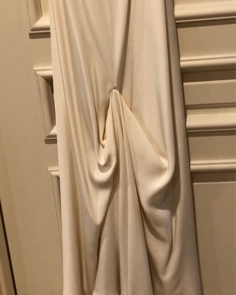 Monique Lhuillier Cowl Neck Wedding Dres - Image 6