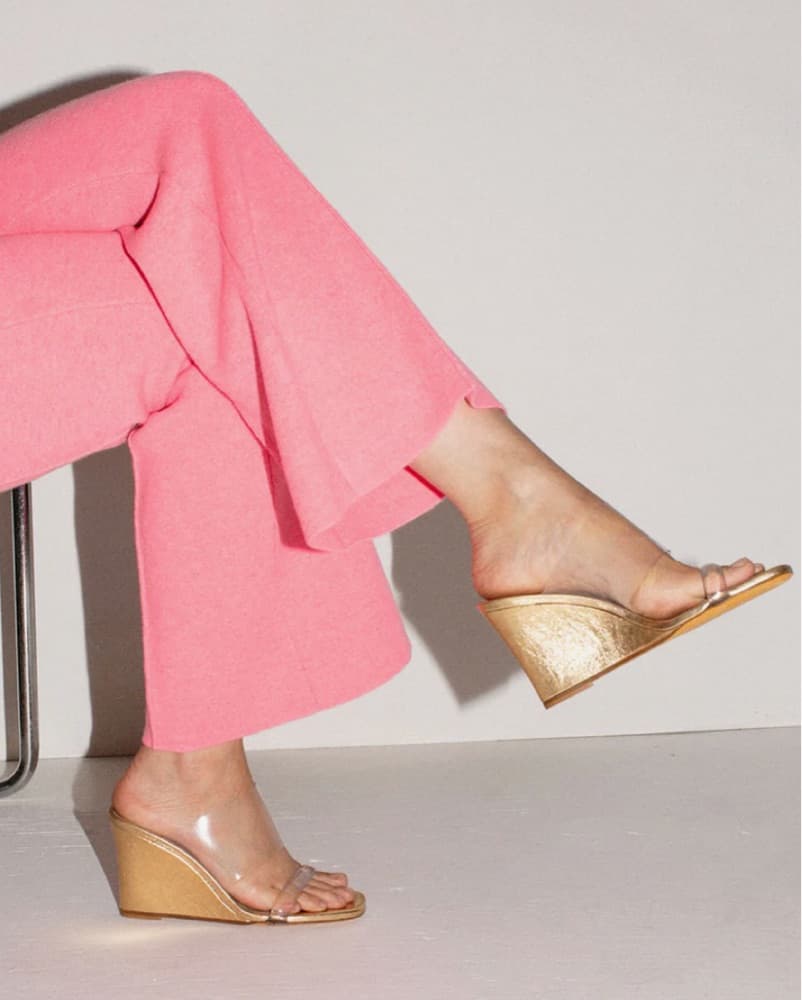 Maraym Nassir Zadeh gold olympia wedge  - Image 2