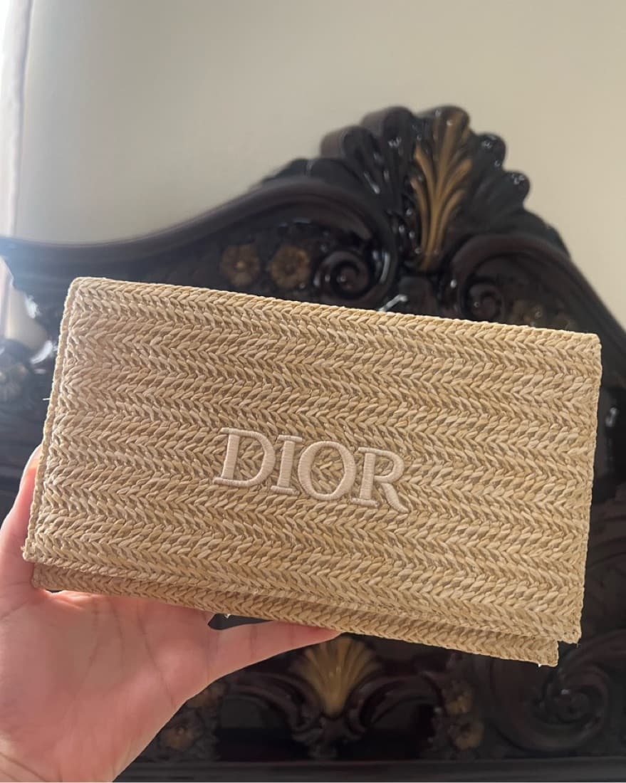 Dior Raffia Pouch - Image 1