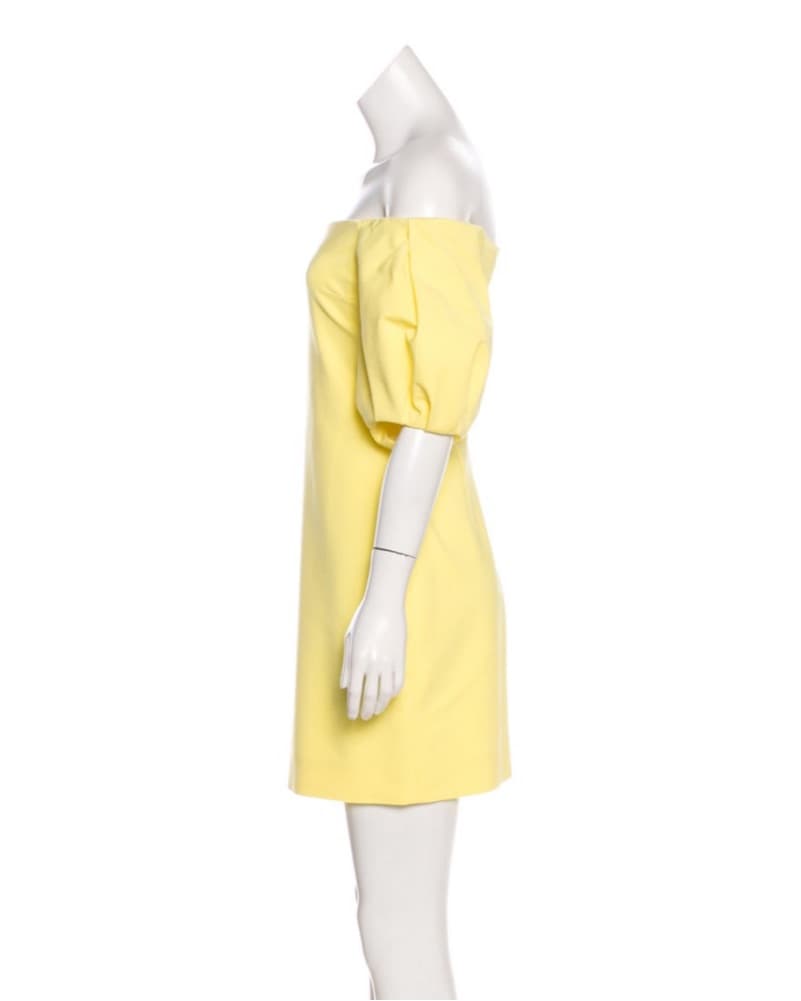 Cushnie Yellow Mini Dress - Image 2
