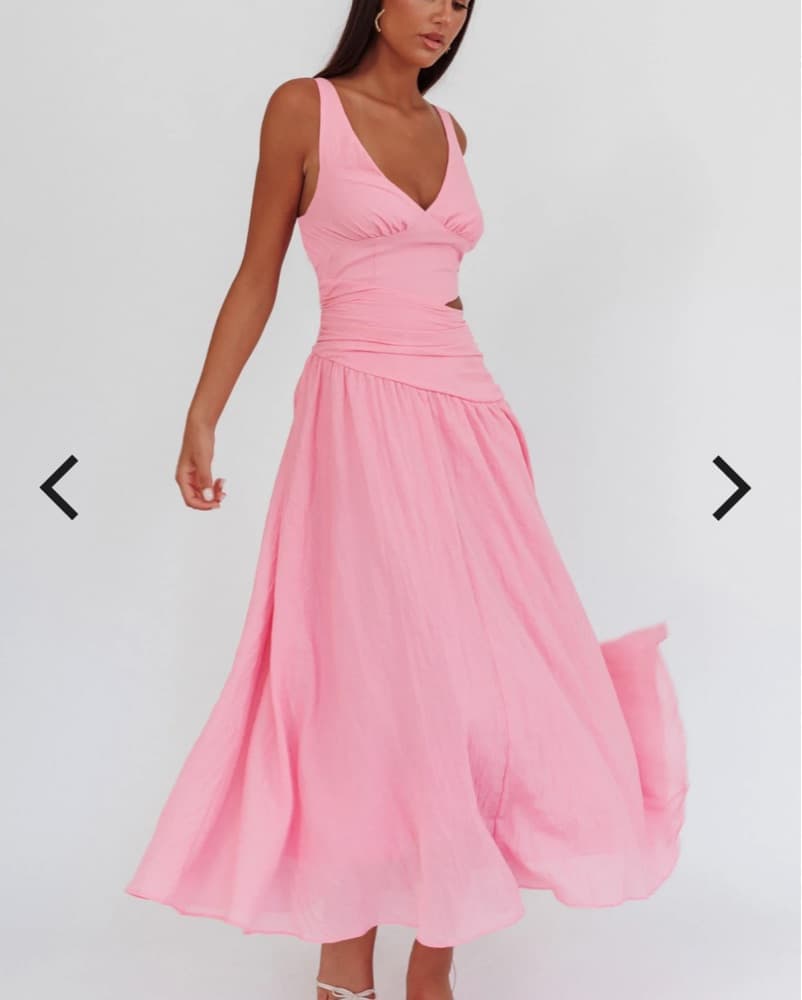 First Dates Waist Cut-Out Maxi Dress - Image 6
