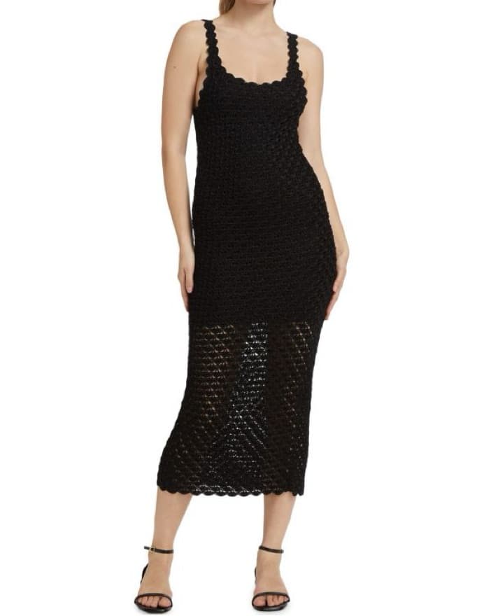 Alice & Olivia Crocheted Midi Dress - Image 4