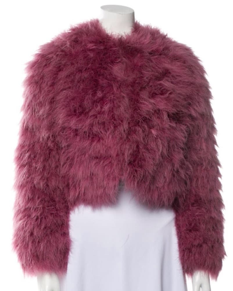 Luxurious Faux Fur Cropped Jacket - Image 2