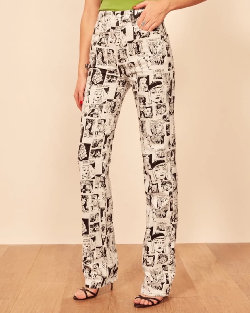 Reformation Comic HighRise Straight Jean - Image 3