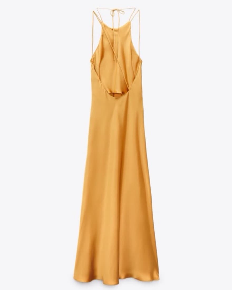 Zara Long Satin Dress - Image 4