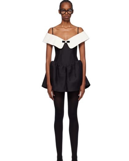 SHUSHU/TONG Black Slim Minidress - Image 1