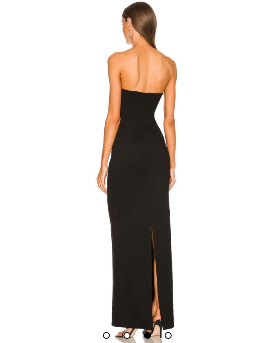 Black Michael Costello Strapless Dress - Image 3