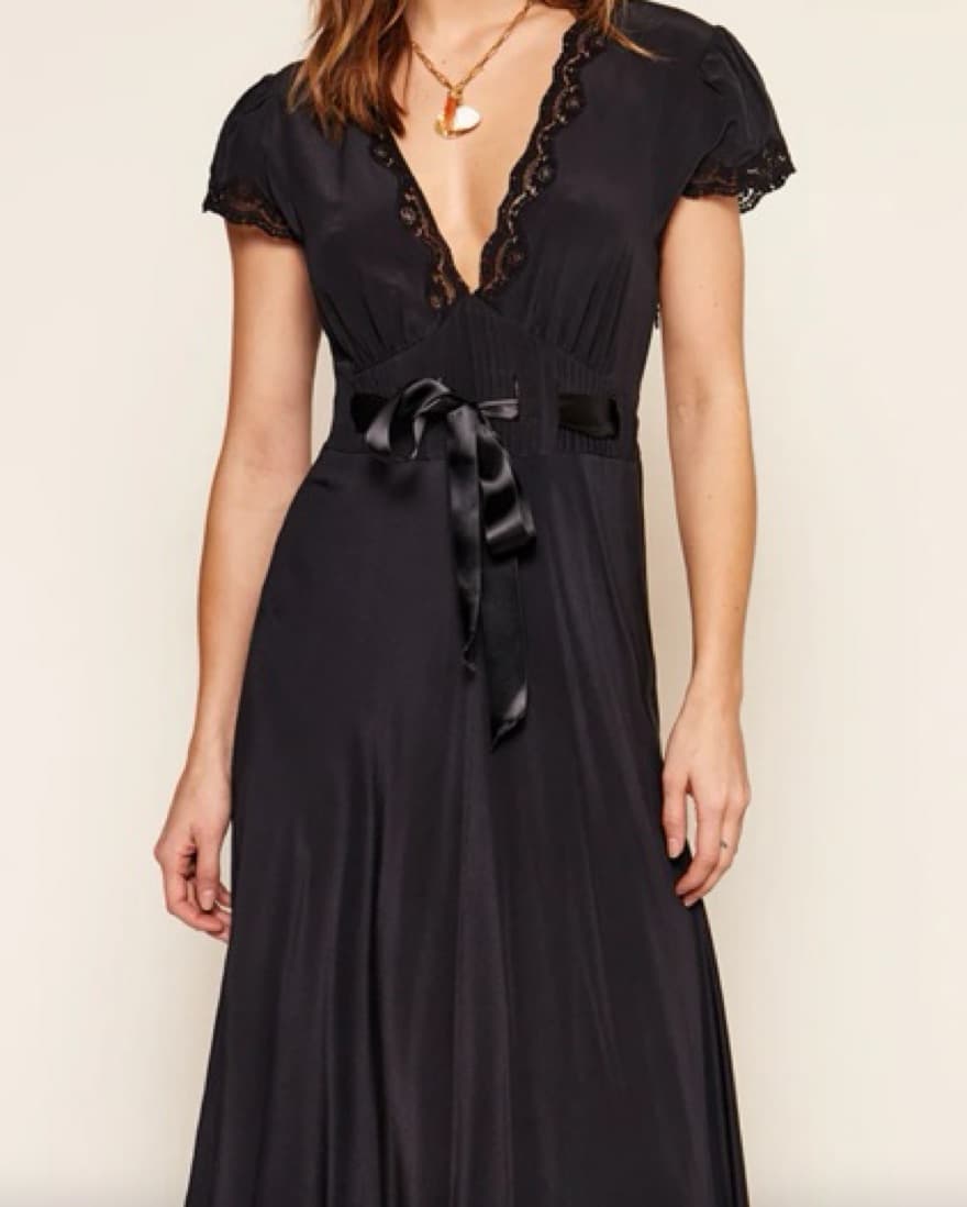 Rixo X Ciao Lucia Black Dress - Image 3