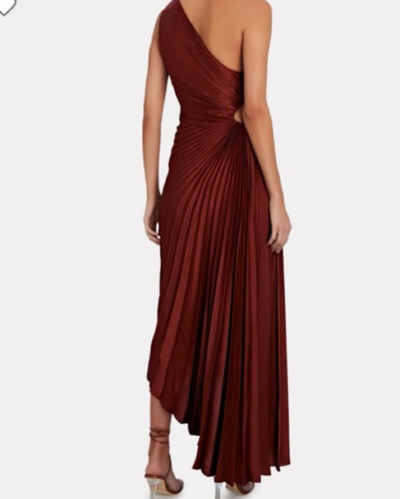 Alc Women's Delfina Satin Pleated Dress - Image 3