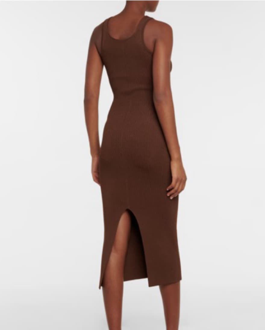 Toteme Ribbed Neck Maxi Dress Size XS - Image 3