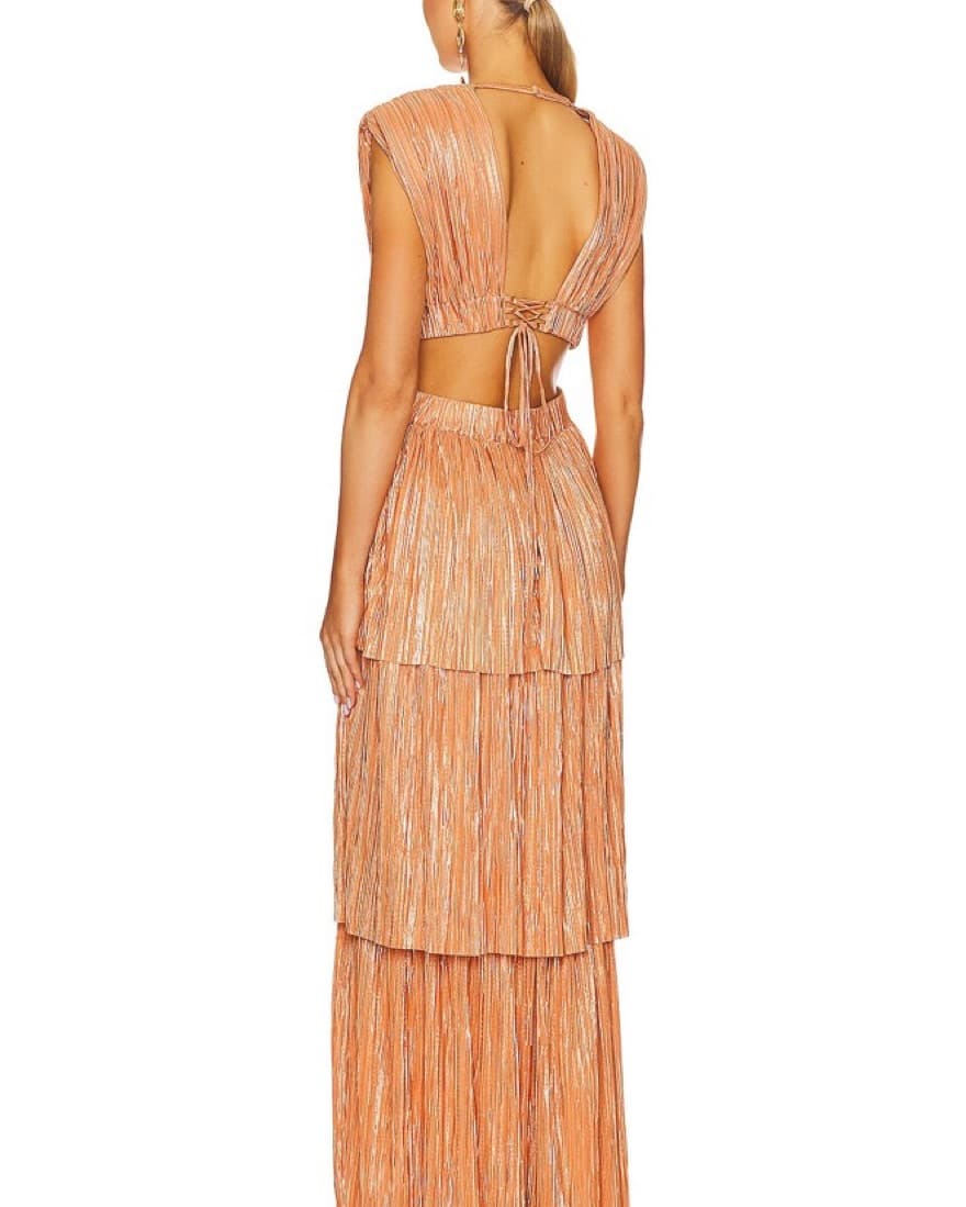 Sabina Musayev ATHENA DRESS IN PEACH - Image 4