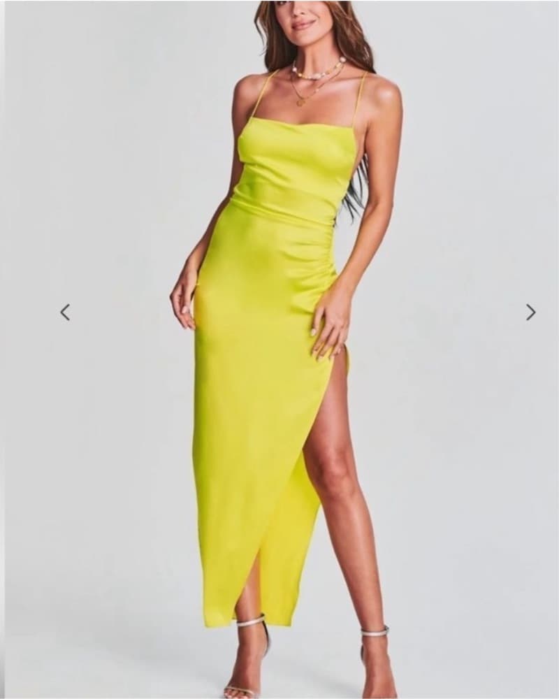 SER.O.YA Womens Celino Silk Dress - Neon - Image 1
