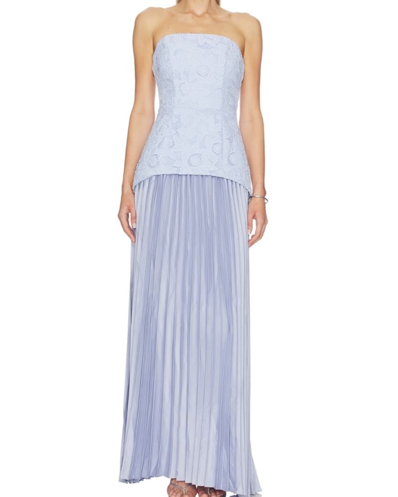 Elliatt Lacy Strapless Gown - Purple  - Image 1