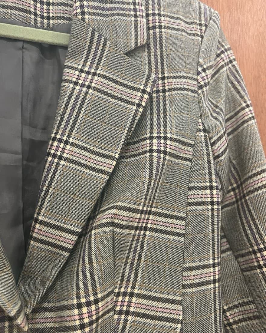 Topshop Plaid Blazer - Image 3