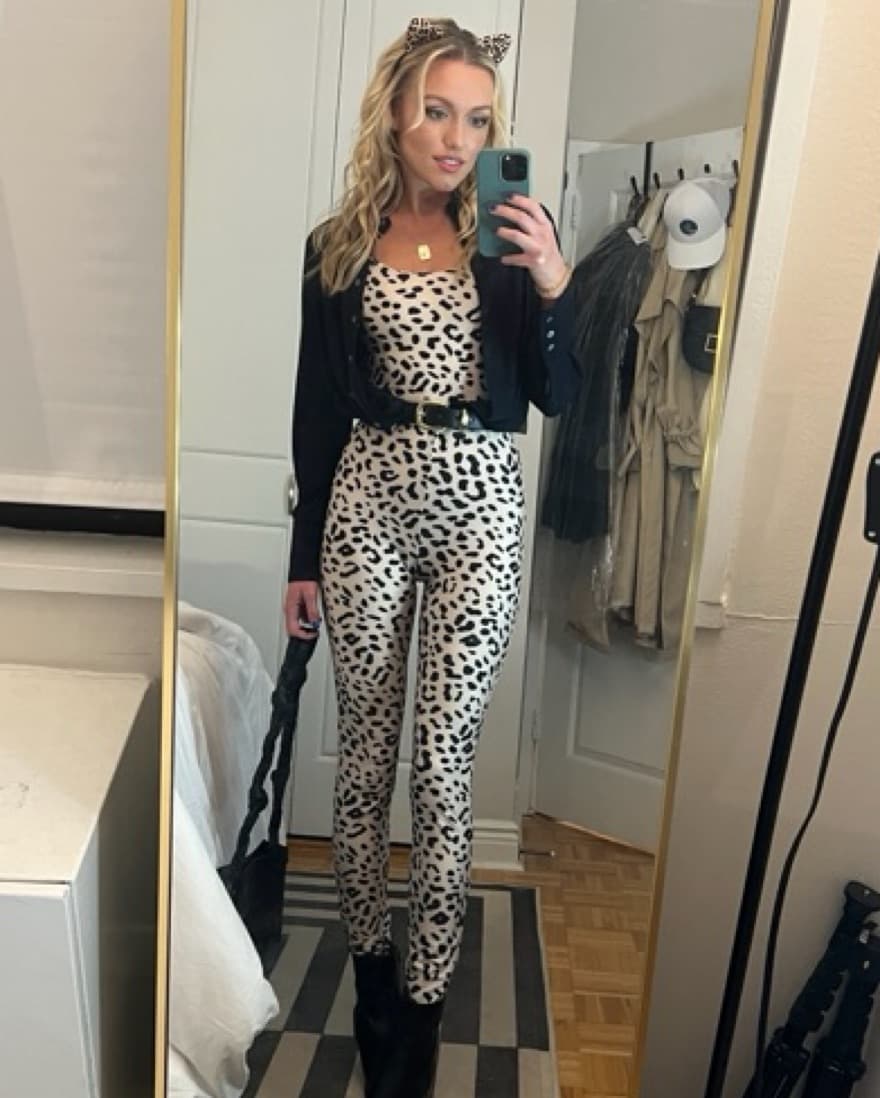 Alice & Olivia Leopard Print Catsuit - Image 4