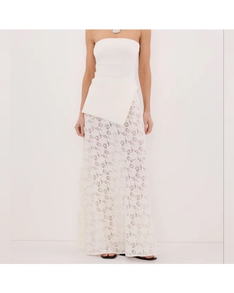 White Lace Dissh Skirt - Image 1