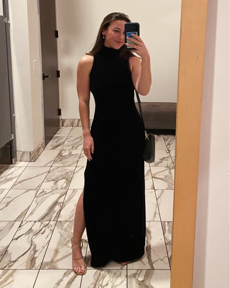 Vintage Black Velvet Gown - Image 1