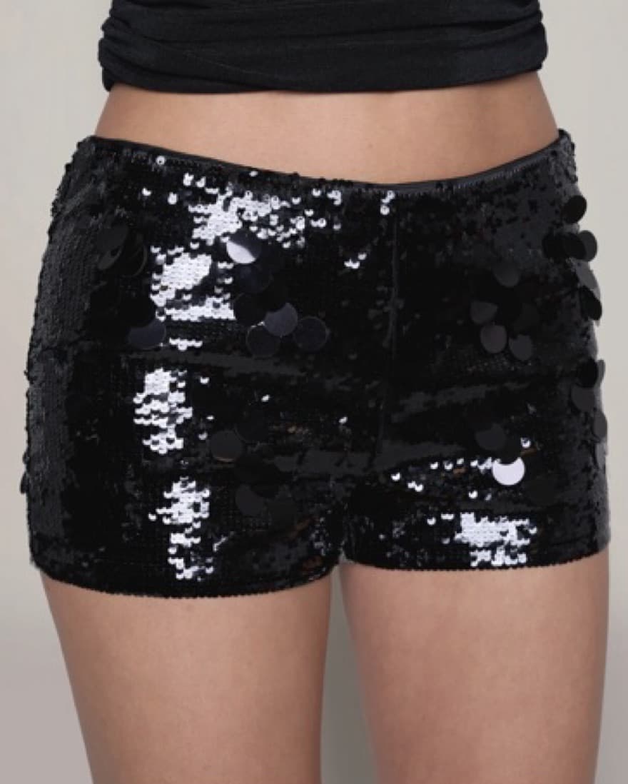 Danielle Guizio Pailette Sequin Shorts - Image 1