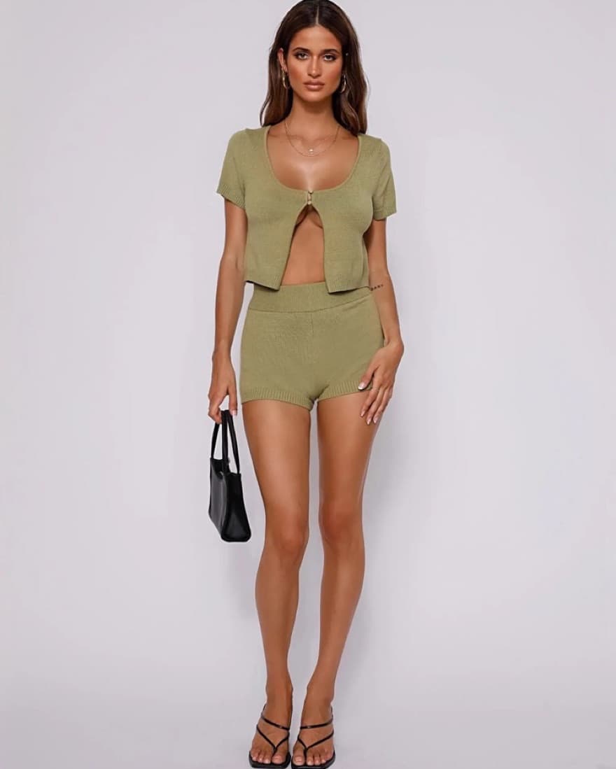 Tiger Mist Olive Short Set - Image 3