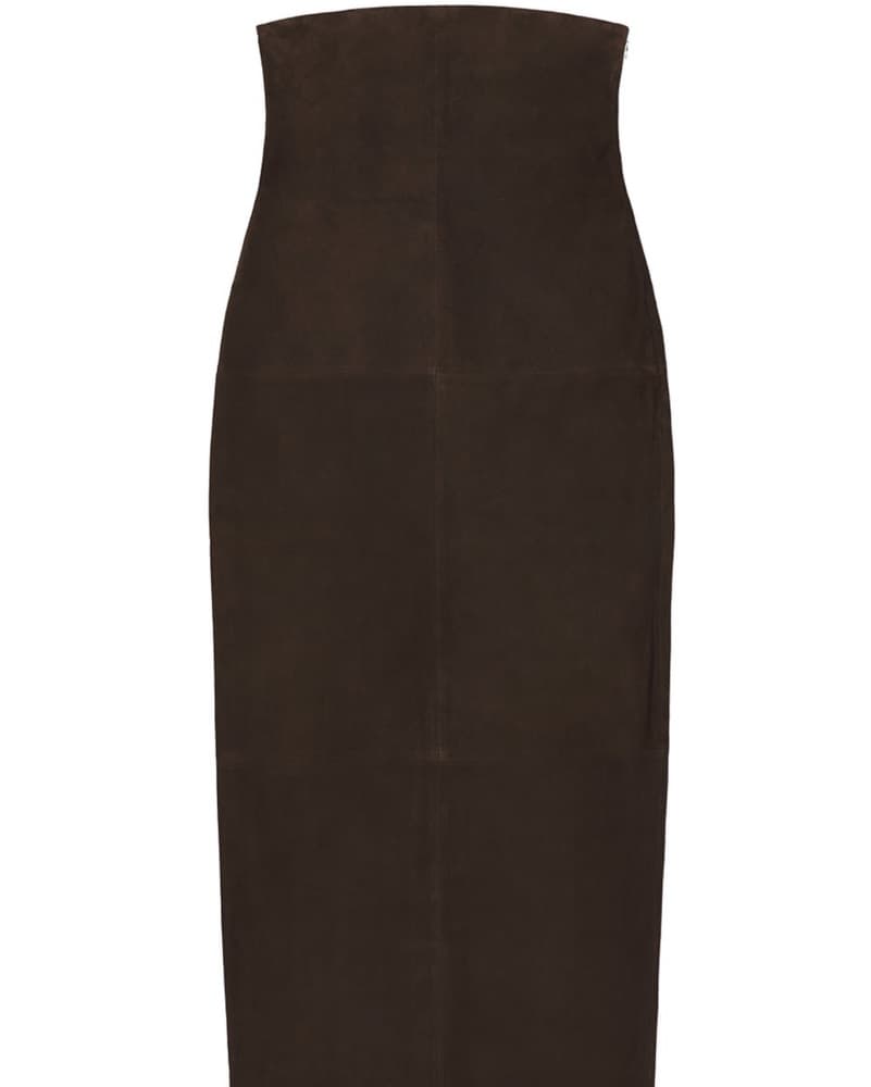 SRG Suede Dress In Chocolate  - Image 4