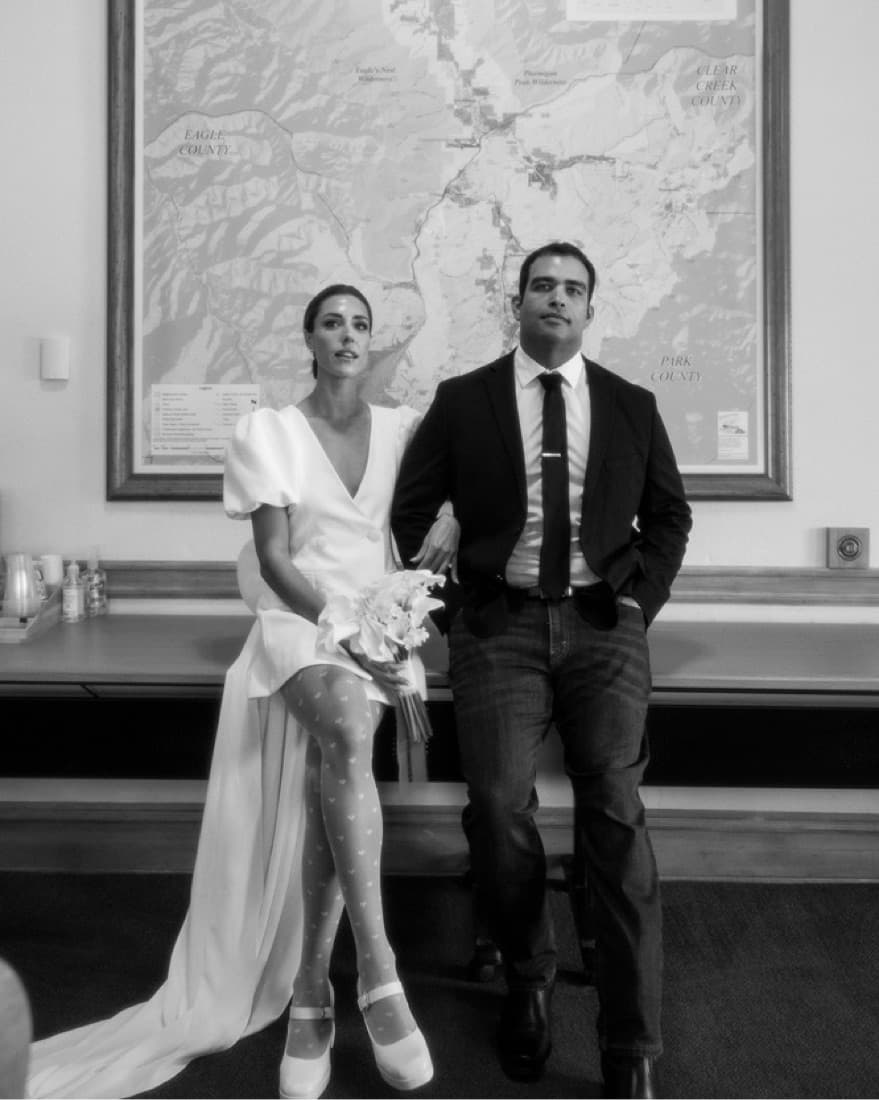 White Dress With Detachable Train  - Image 1