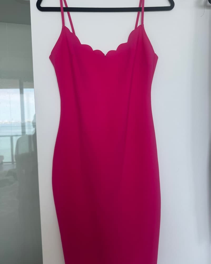 LIKELY Lolita Hot Pink Scalloped Mini Dr - Image 4