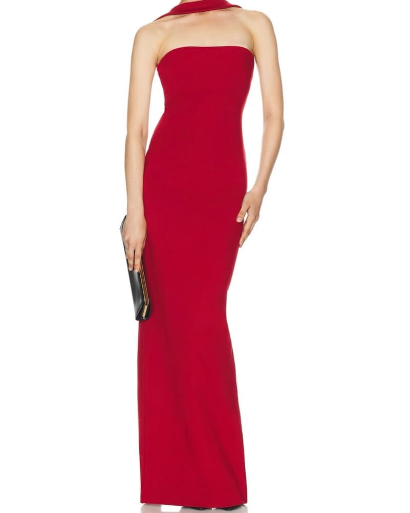 Helsa Stephanie Dress Red  - Image 1