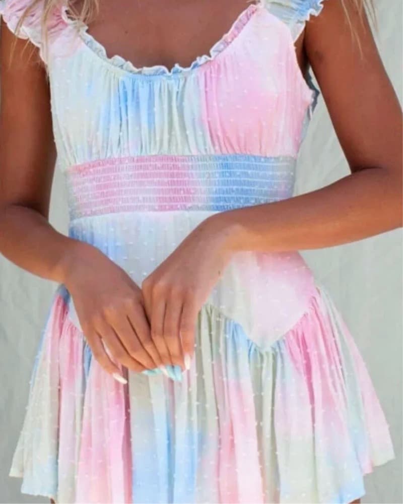 Isabelle's Cabinet Pastel Tie Dye Romper - Image 2