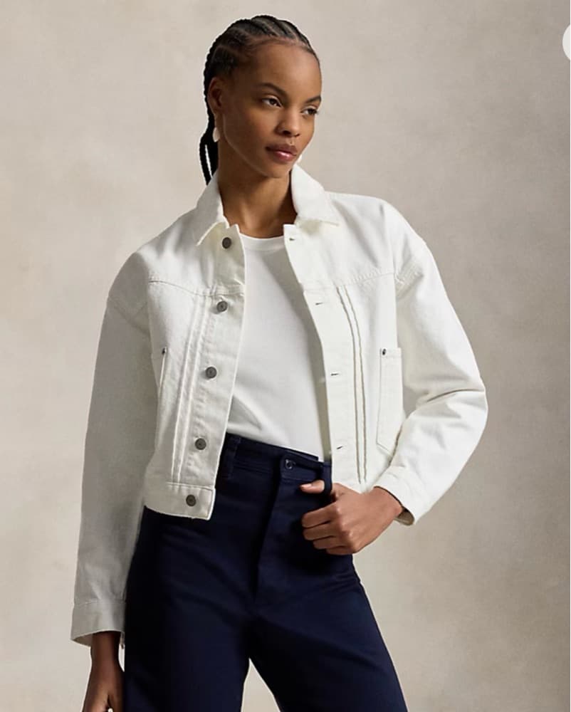 Ralph Lauren Crisp White Denim Jacket - Image 1