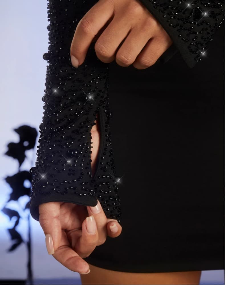 Long Sleeve Black Dress - Image 3