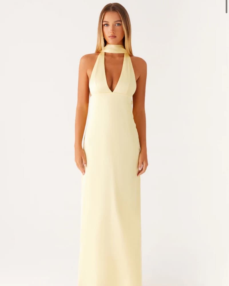 Satin Halter Maxi Dress - Image 2