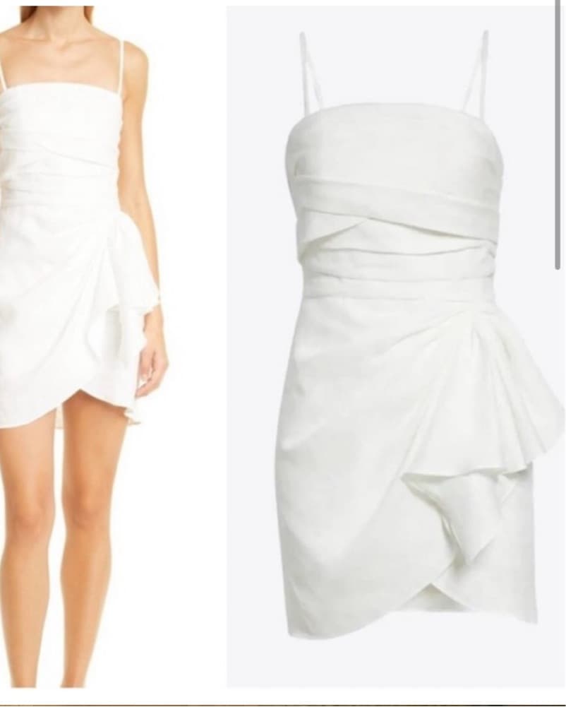 RONNY KOBO WHITE LINEN DRESS  - Image 2